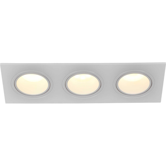 Встраиваемый светильник IEK Lighting 4103 под лампу 3хmr16 квадрат пластиковый белый LT-UVB0-4103-GU05-3-K01