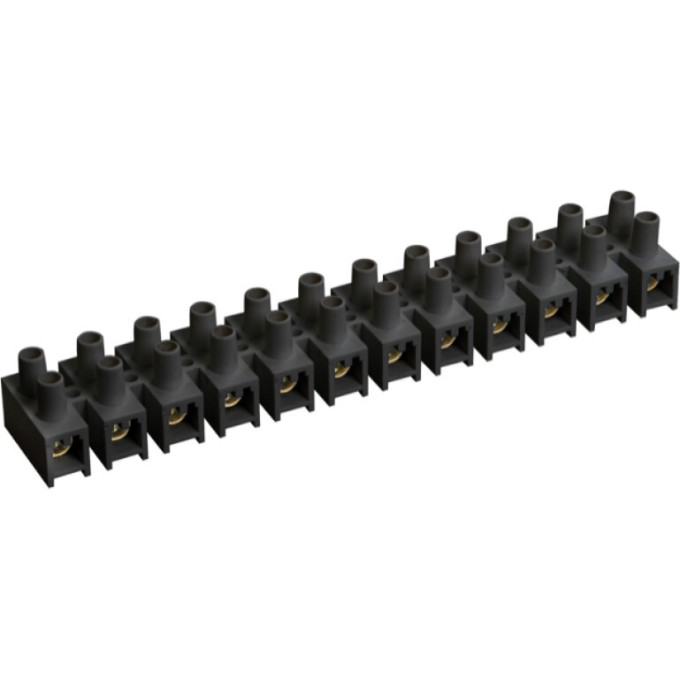 Зажим контактный винтовой IEK UZV5-020-06 ЗВИ-20 н/г, 4,0-10мм2, 12пар, черный